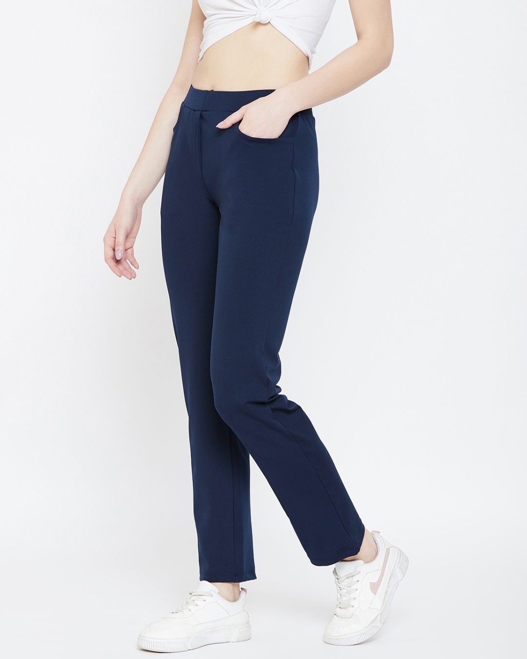Shop Women's Blue Track Pants-Full