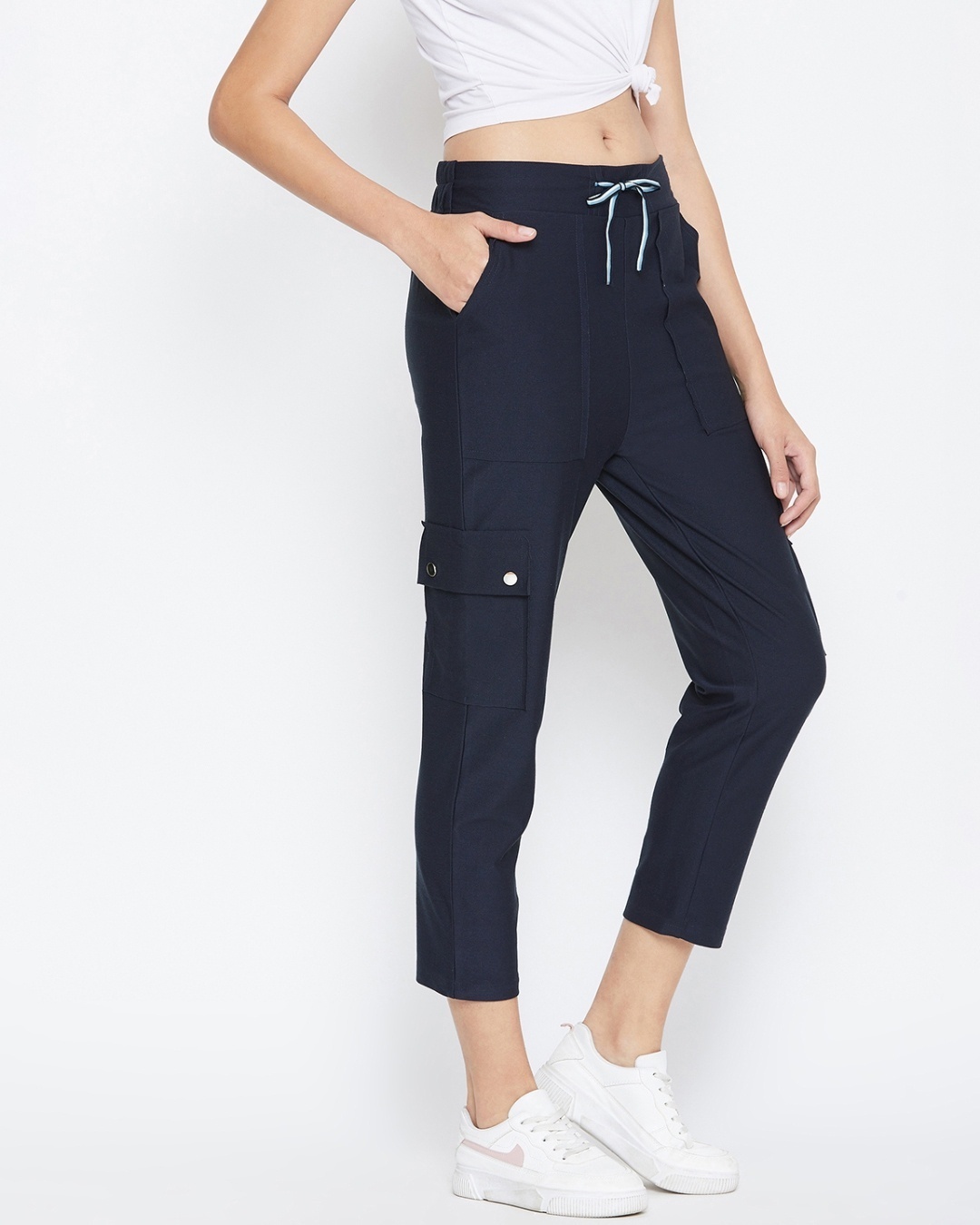 Shop Women's Blue Track Pants-Full