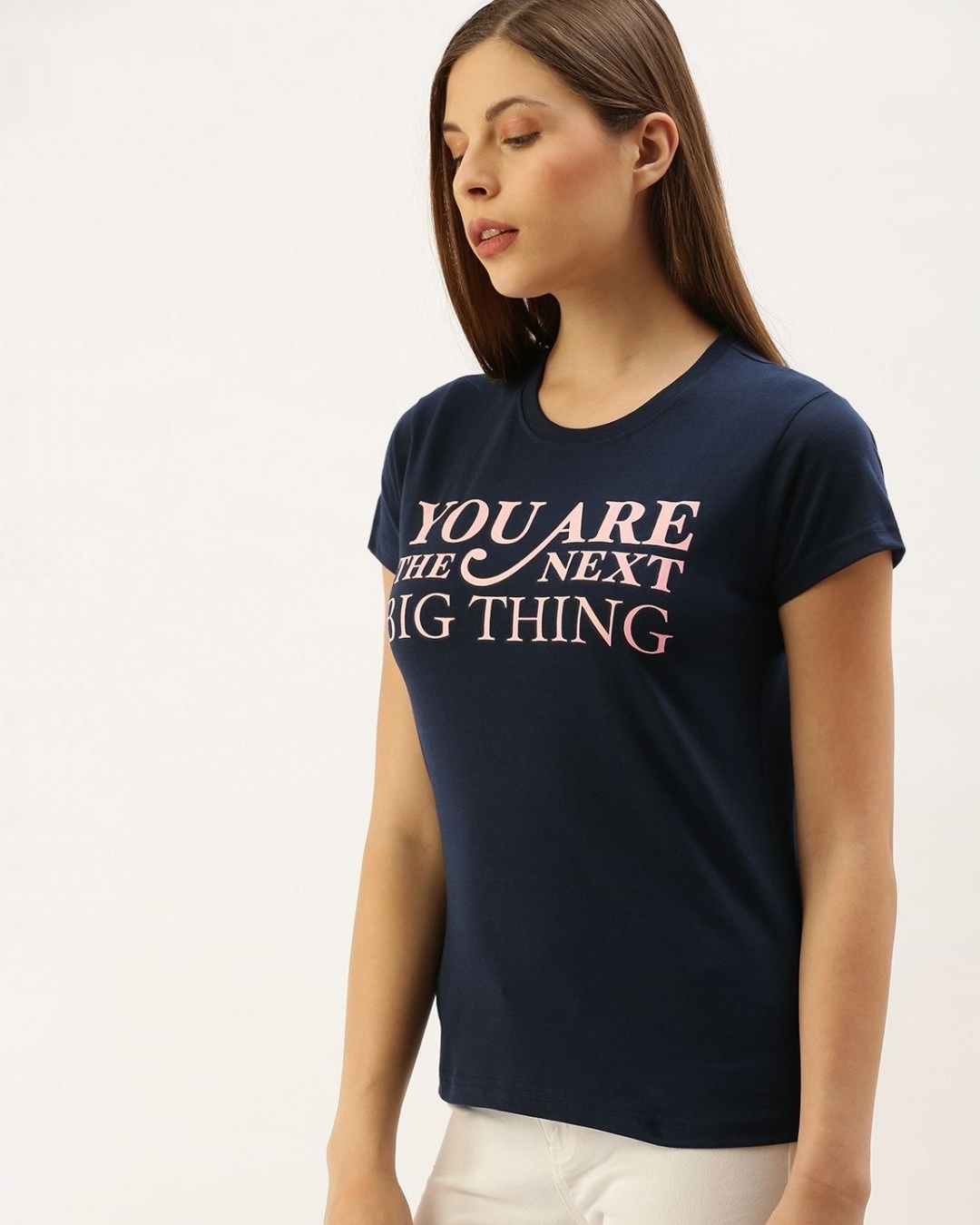 Buy Women's Blue Typography T-shirt for Women Blue Online at Bewakoof