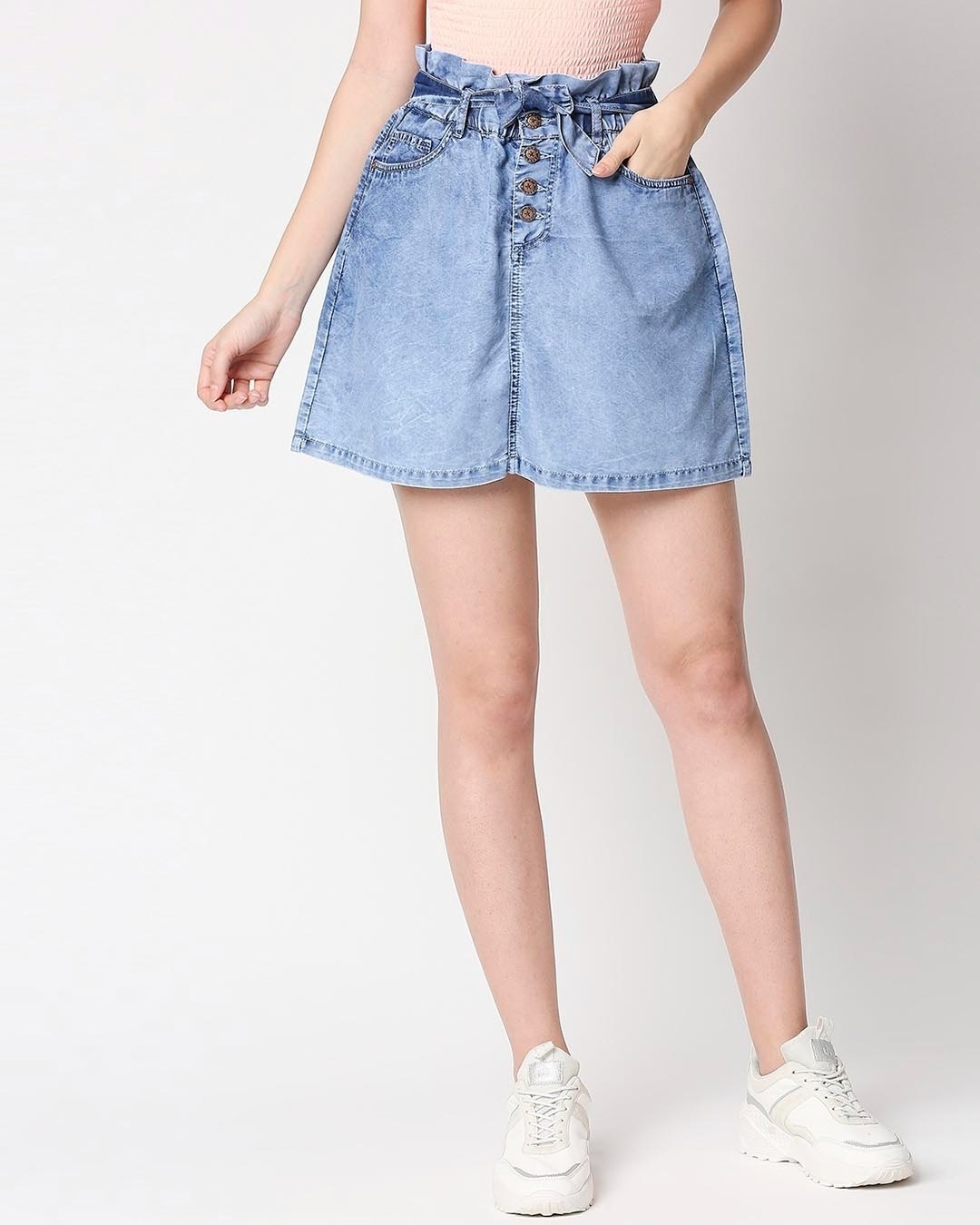 Amazon.com: BAIMORE Women's A-Line Long Denim Skirt High Waist Wide Hem  Casual Stretch Denim Skirt Blue : Clothing, Shoes & Jewelry