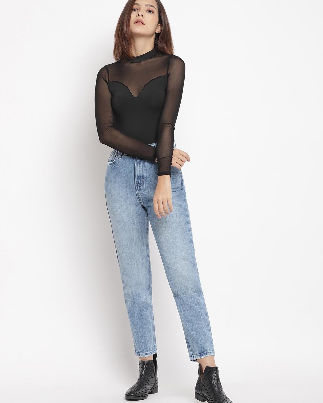 boyfriend jeans with casual corset top
