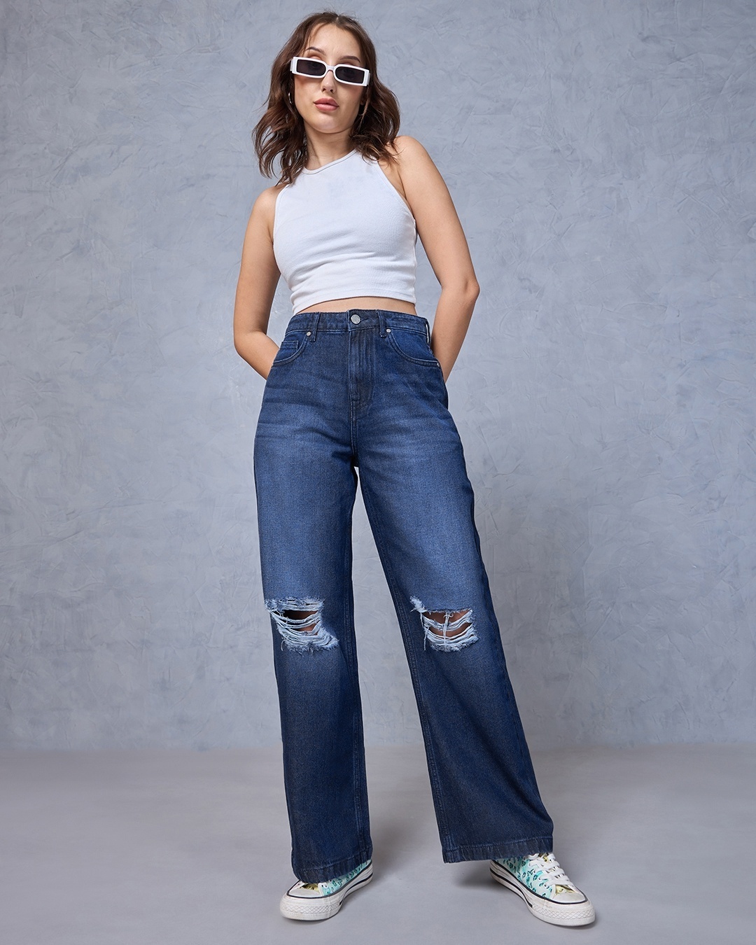 women s blue wide leg high rise jeans bleach blue 625174 1709187688 5 - Bewakoof Blog