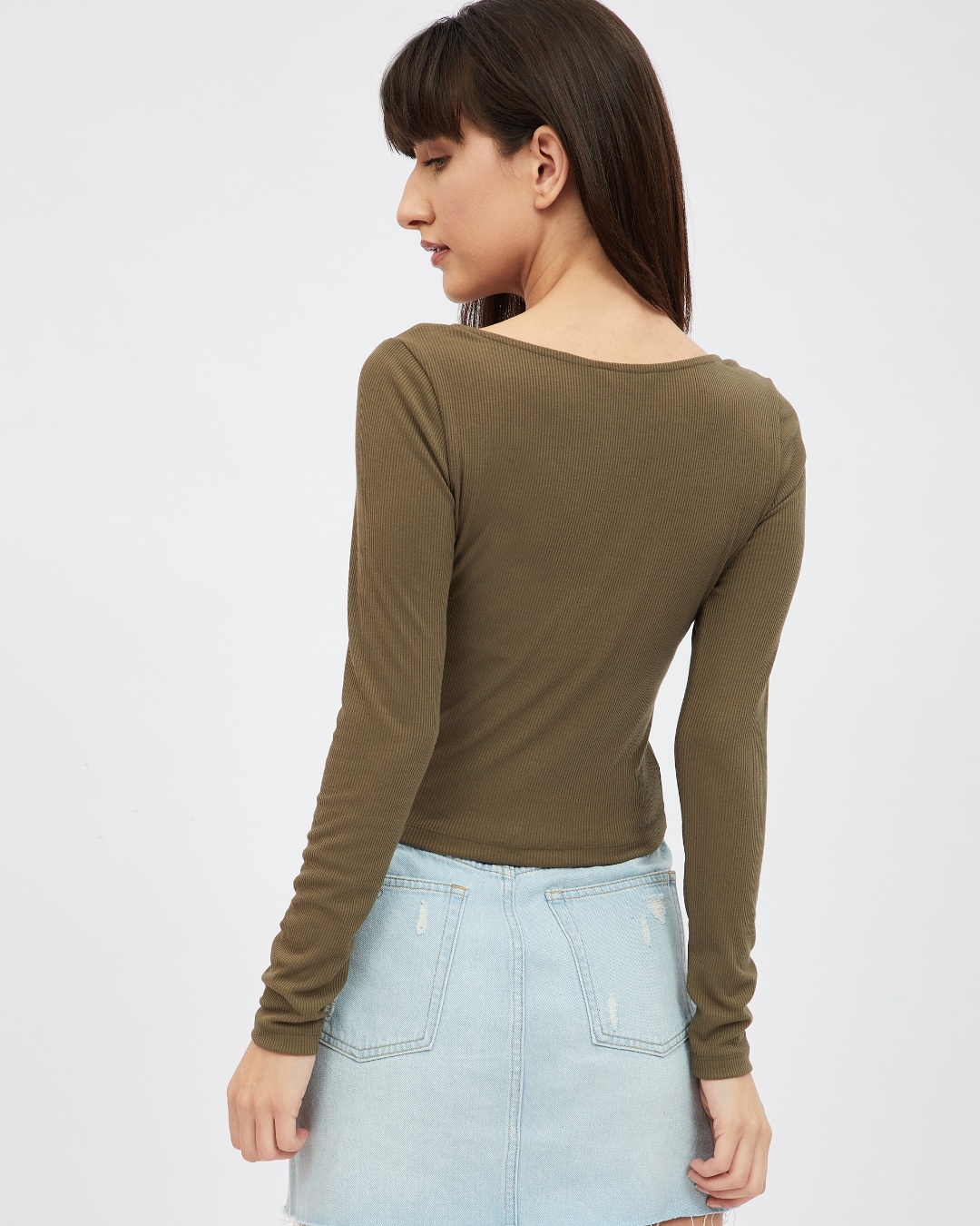 Buy Women's Brown Full Sleeve Top for Women Green Online at Bewakoof