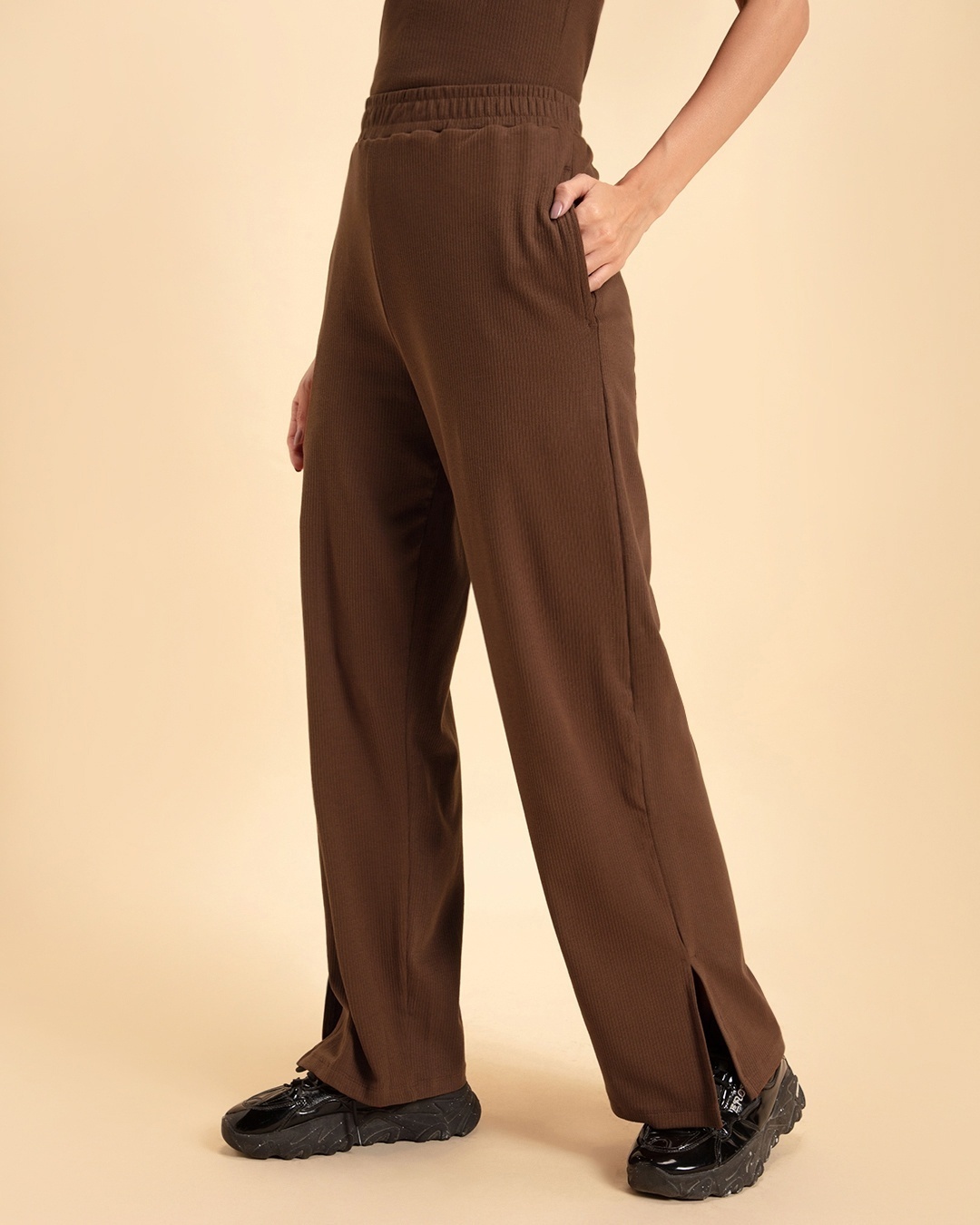 Buy QUECY Womens High Waist Boyfriends Straight Leg Jeans Denim Pants  Trousers Coffee Brown L at Amazonin