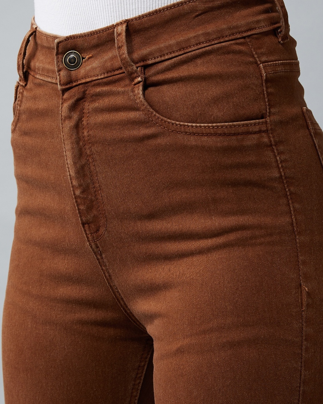 Buy Women's Brown Skinny Fit Highrise Jeans for Women Brown Online at