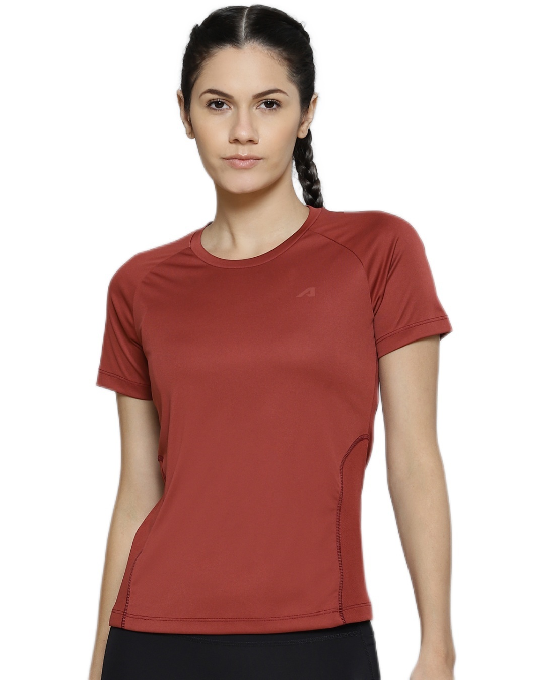 Shop Women's Brown Slim Fit T-shirt-Front