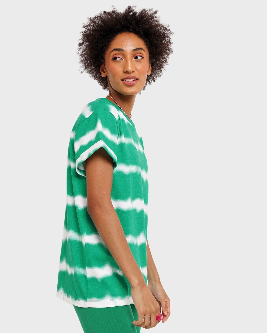 Shop Women's Bubble Gum Tie & Dye Boyfriend T-shirt-Back