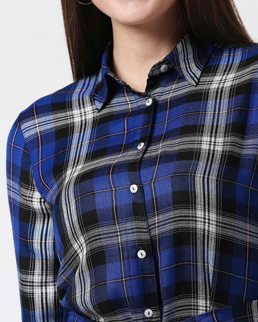 Shop Women's Checks Shirt Tunic