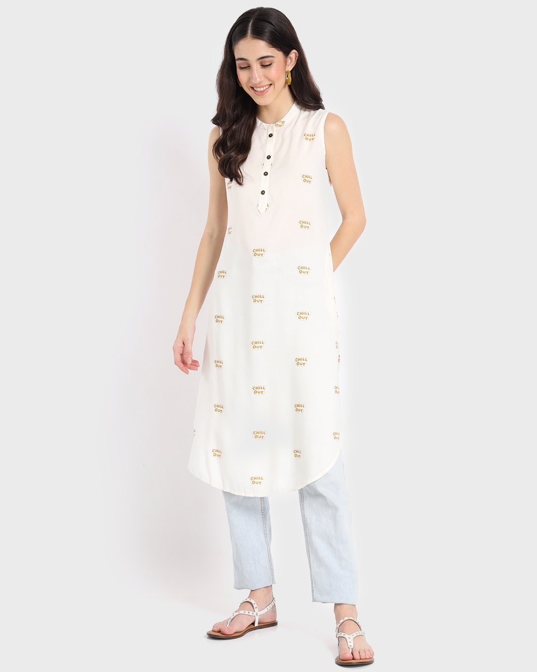 White Cotton Trouser For Women | Solid Regular Fit | सादा /SAADAA