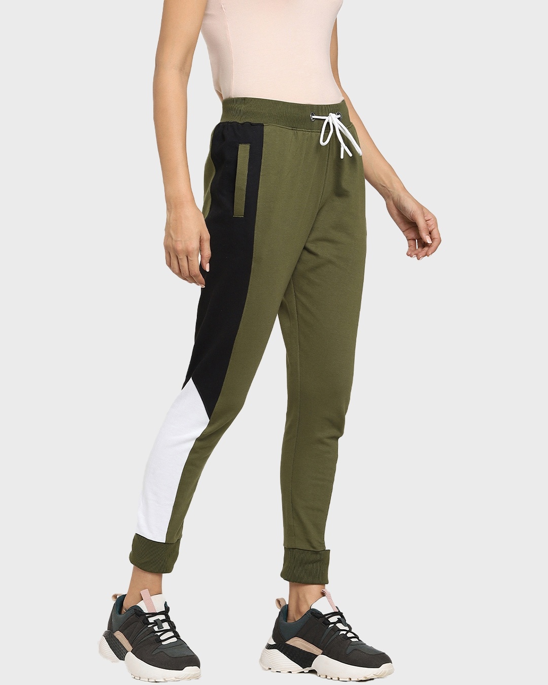 Buy Women's Color Block Joggers for Women Multicolor Online at Bewakoof