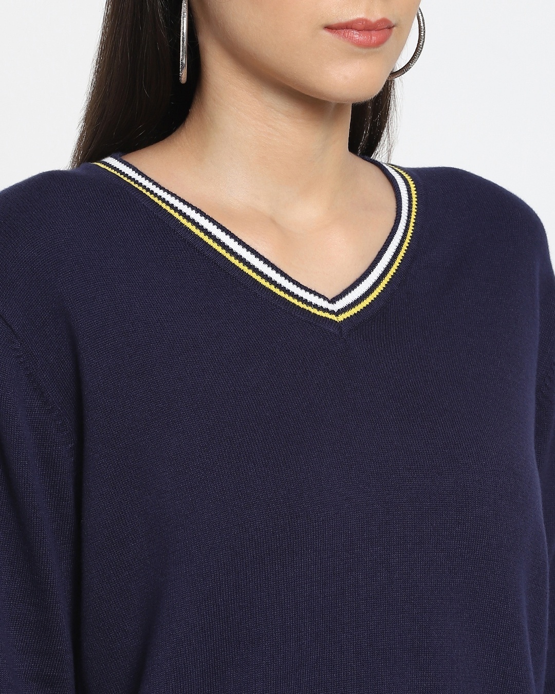 Shop Women's Flat Knit Navy Sweater