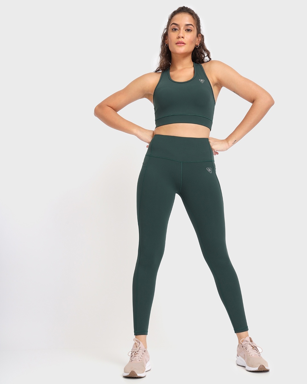 Buy Women's Forest Green Training Tights for Women Green Online at Bewakoof