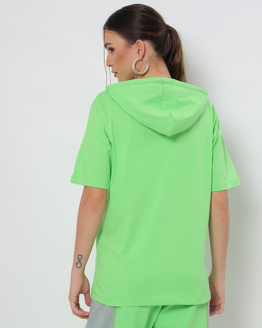 Shop Women's Green Chilled Out Boyfriend Hoodie T-shirt-Design