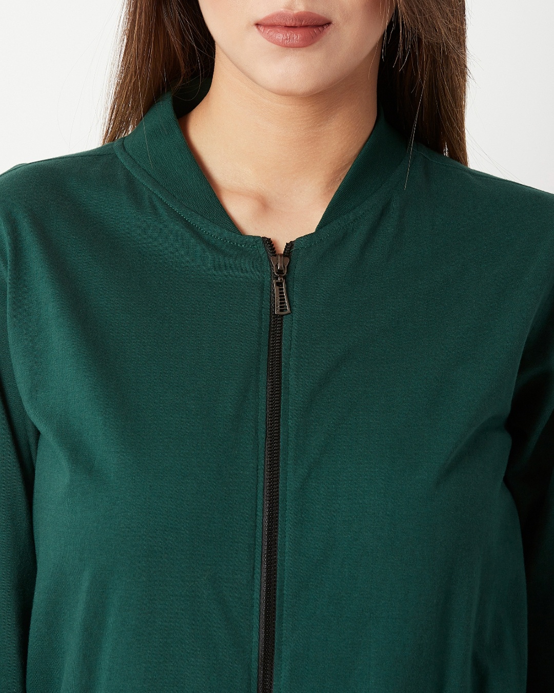 Buy Women's Green Cotton Jersey Jacket for Women Green Online at Bewakoof