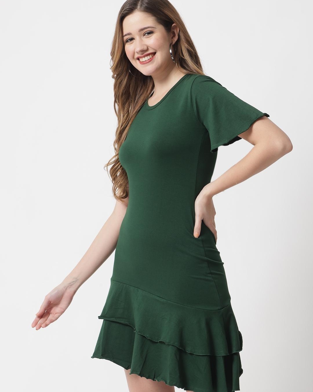 Shop Women's Green Sheath Dress-Back