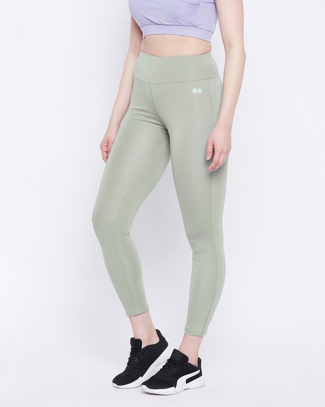 Shop Women's Green Slim Fit Tights-Full