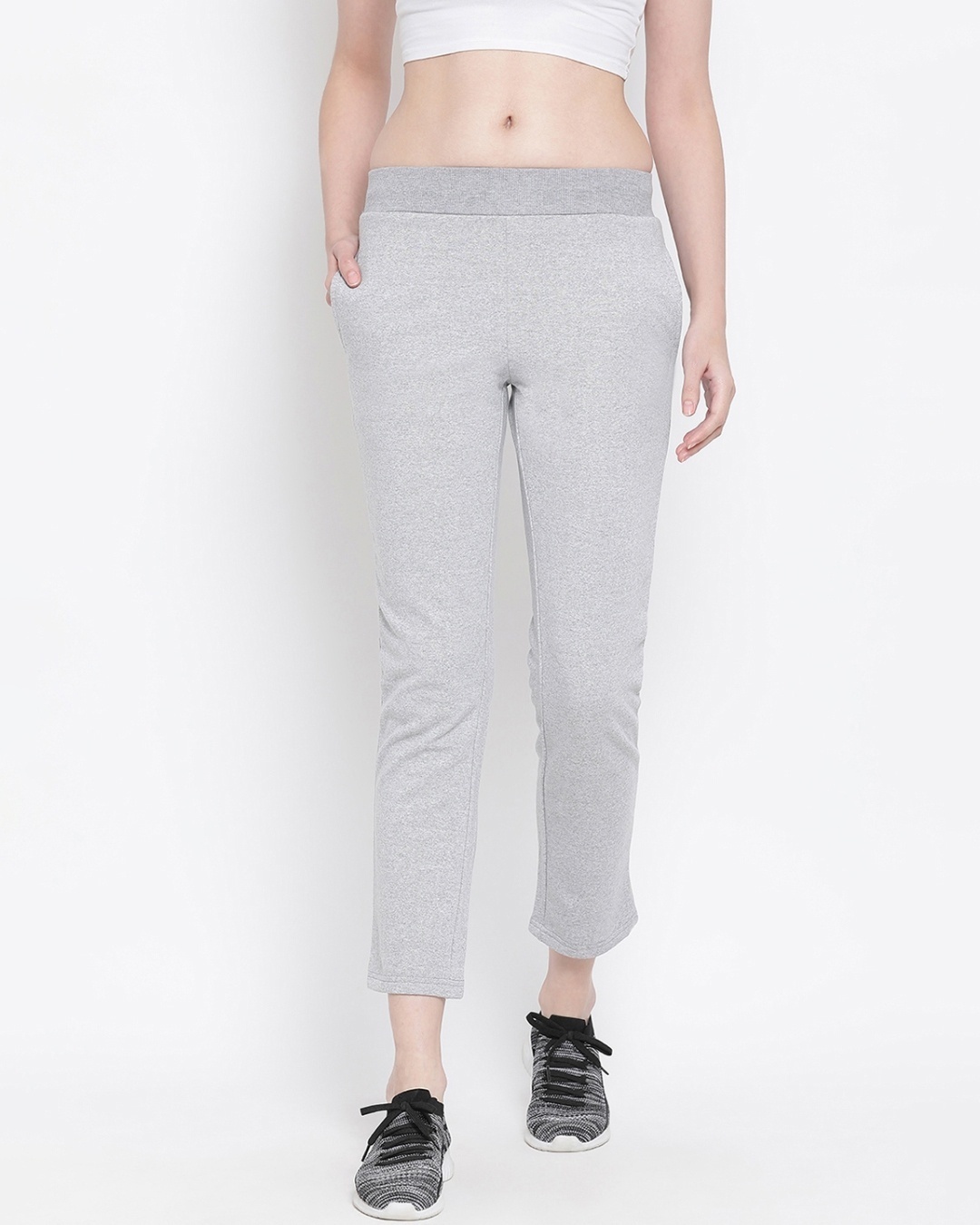 Buy C9 Easy Movement Cotton Track Pants - Cement Grey at Rs.1549 online |  Activewear online