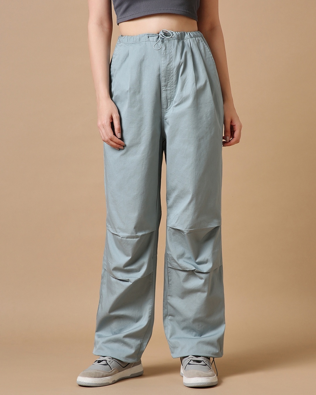 Zara Parachute Pants Wide-Leg Relaxed Fit Ripstop Brown Tan Womens Size 0 |  eBay