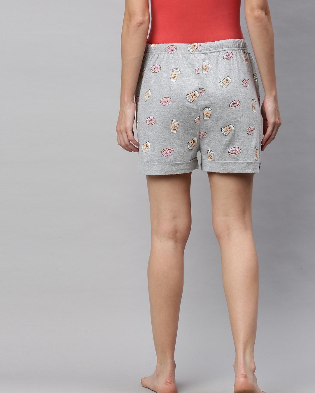 Buy Women's Grey Printed Shorts for Women Grey Online at Bewakoof