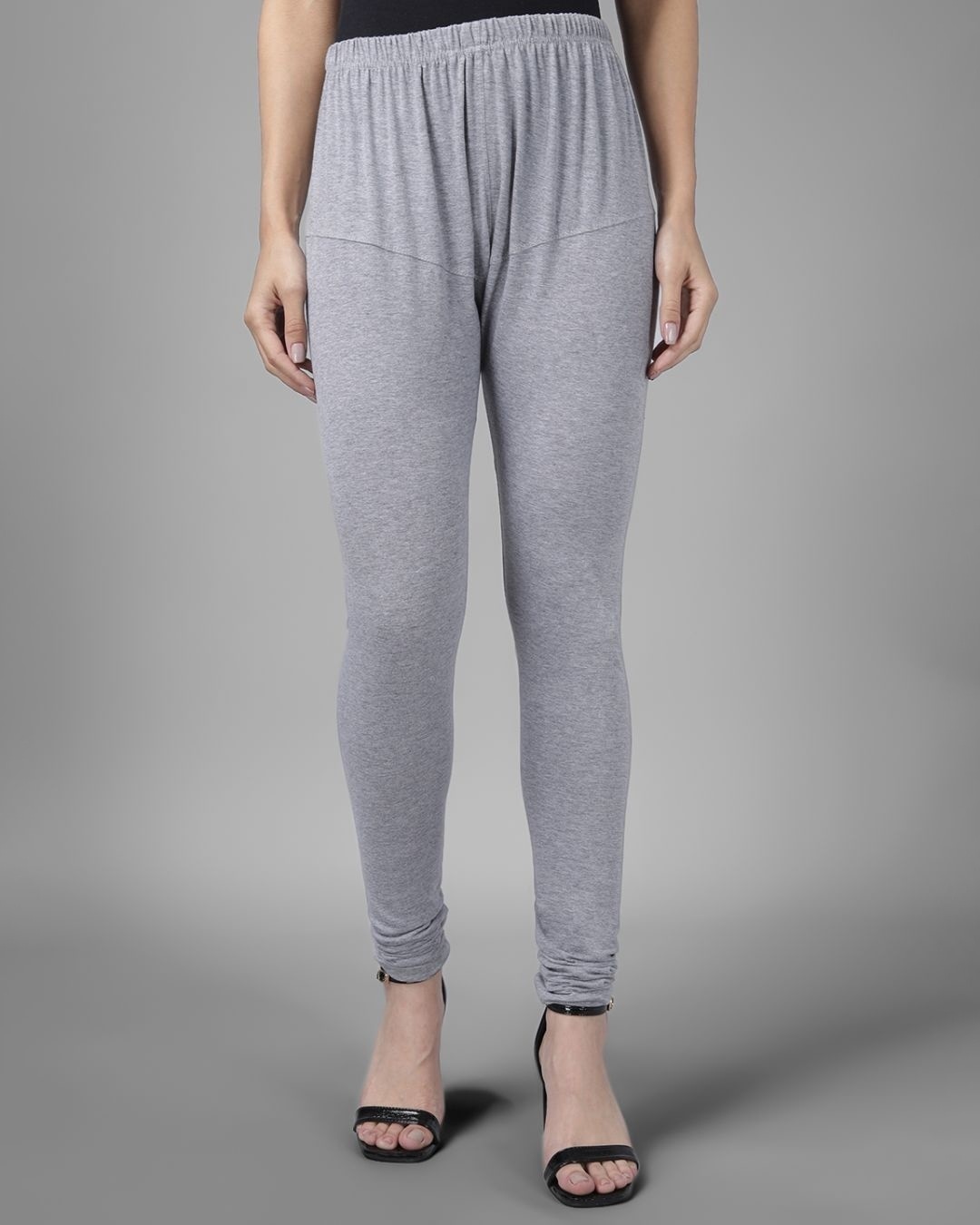 Buy Women's Grey Skinny Fit Leggings Online At Bewakoof