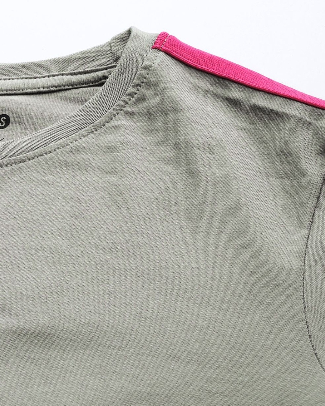 Shop Women's Grey Solid T-Shirt-Full