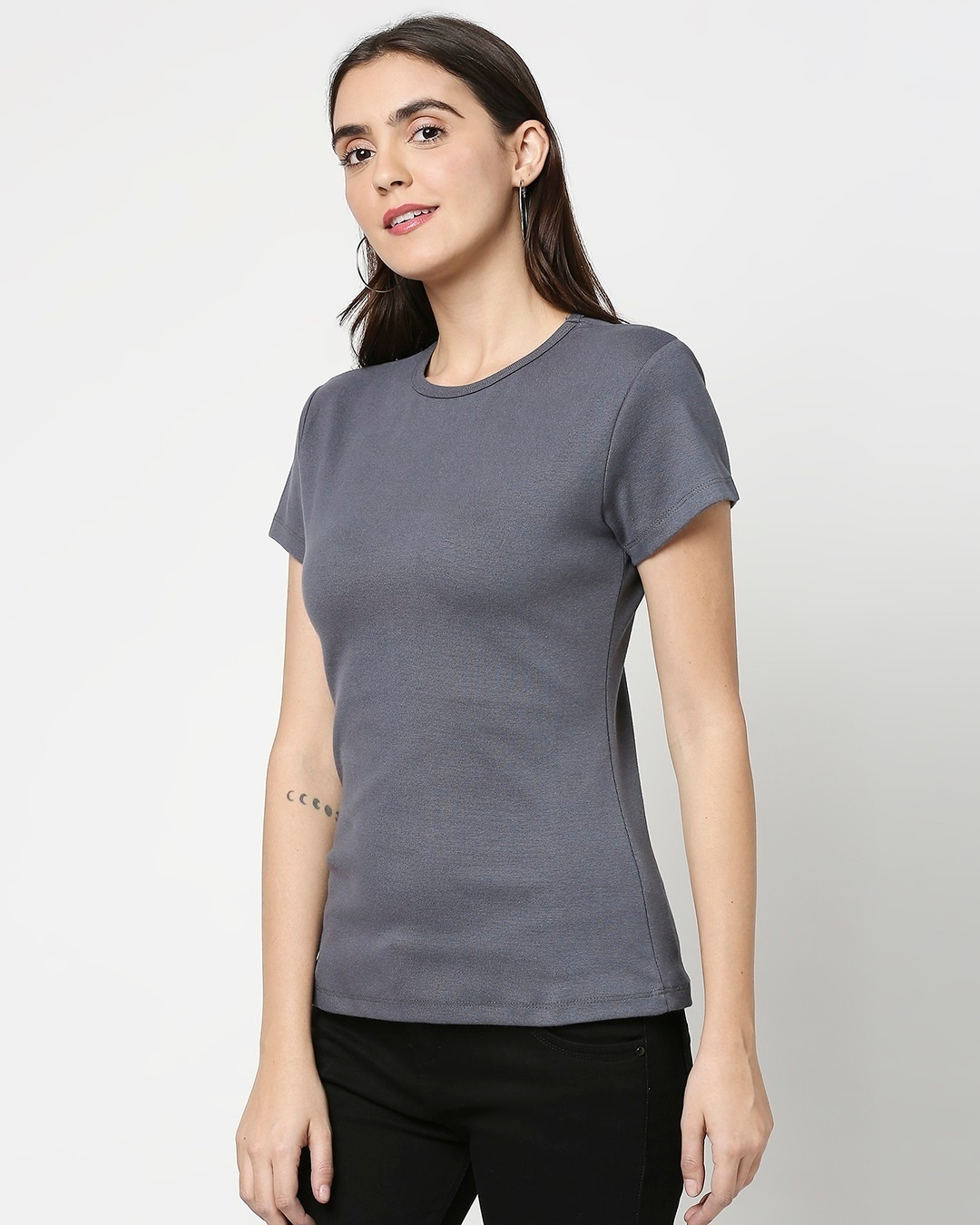 Shop Women's Half Sleeve Rib T-Shirt-Design