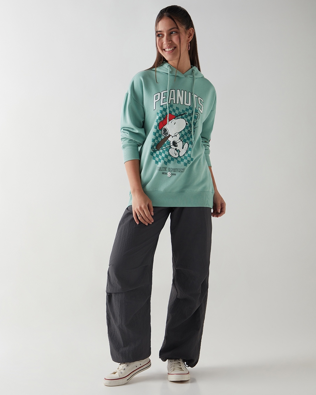 Peanuts - Lunch Table Alumni - Women's Oversized Fleece Hoodie Sweatshirt main image 1