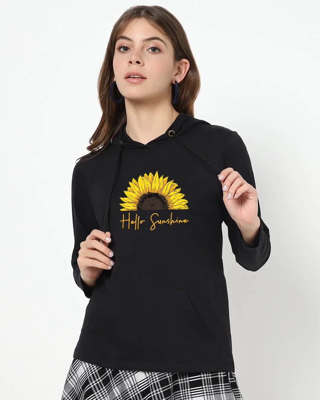 Shop Women's Hello Sunshine Hoodie T-Shirt-Front