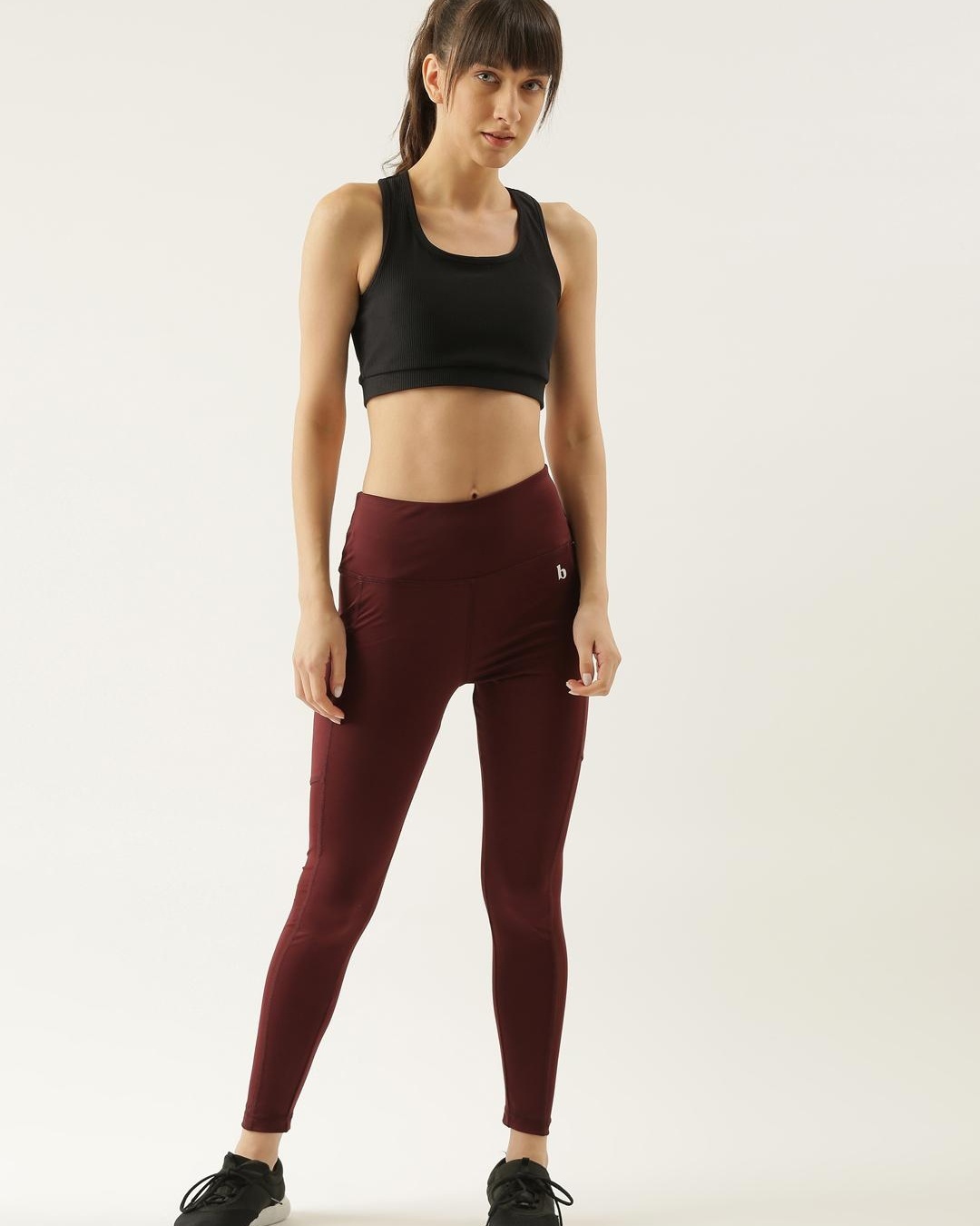 Buy Women's Maroon Skinny Fit Tights for Women Maroon Online at Bewakoof
