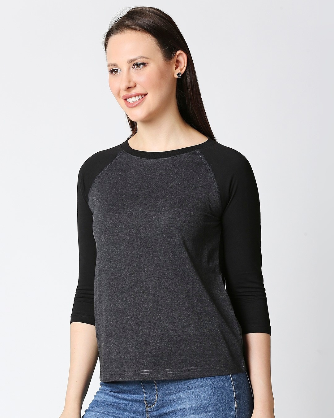 Shop Women's Melange Raglan T-Shirt-Design