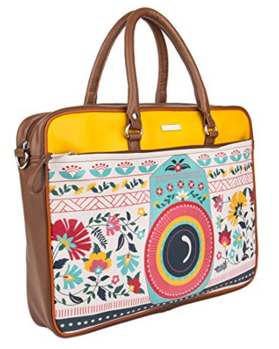 Shop Women's Multicolor Floral Camera Laptop Bag-Back