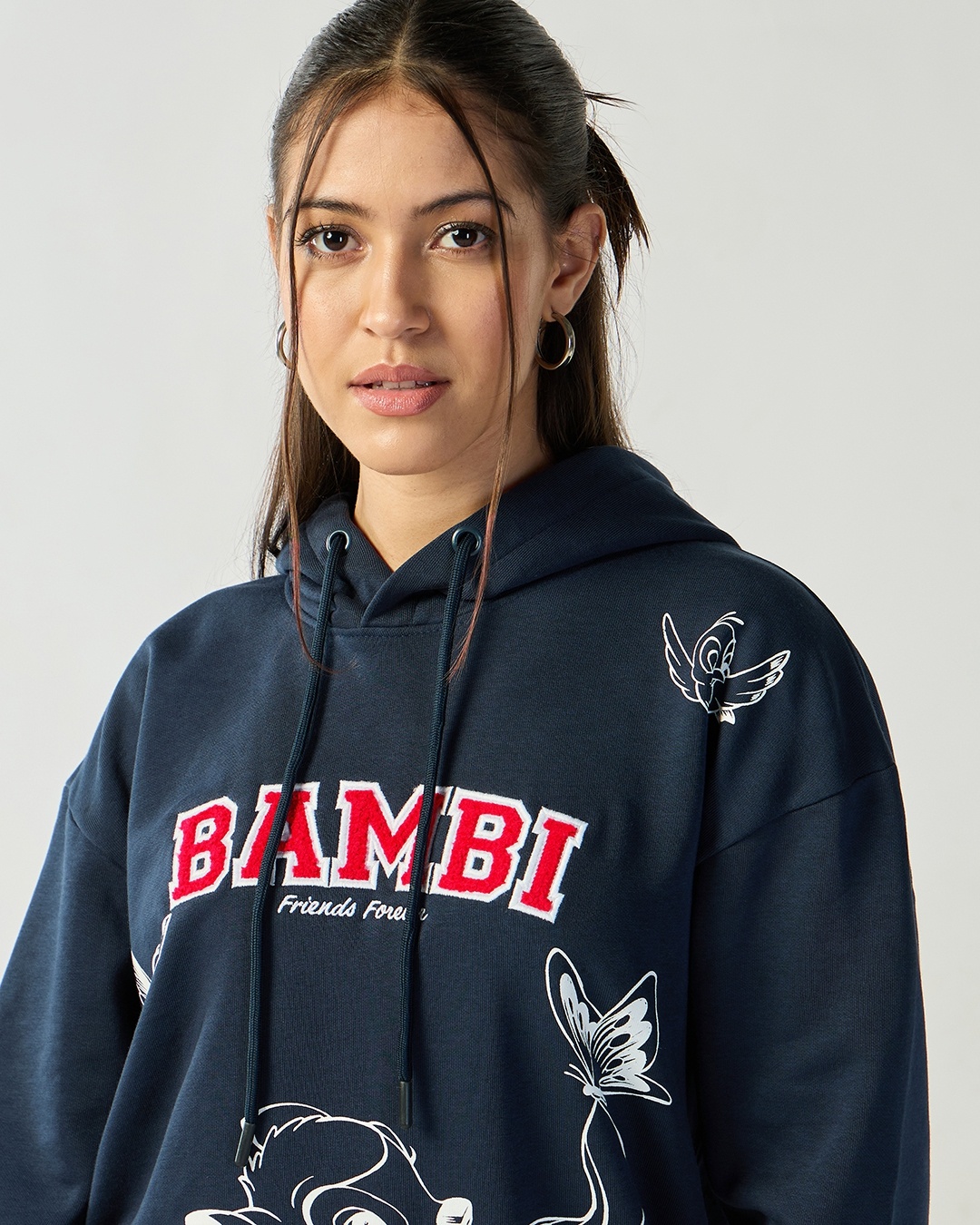 Navy Blue Graphic Hoodie Wallpaper 8k
