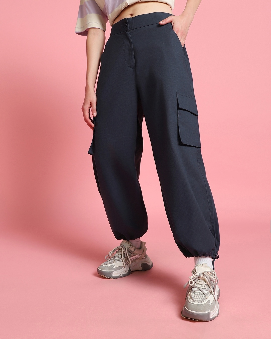 Printed Black Women Cargo Pants, Waist Size: 32.0 at Rs 290/piece in New  Delhi