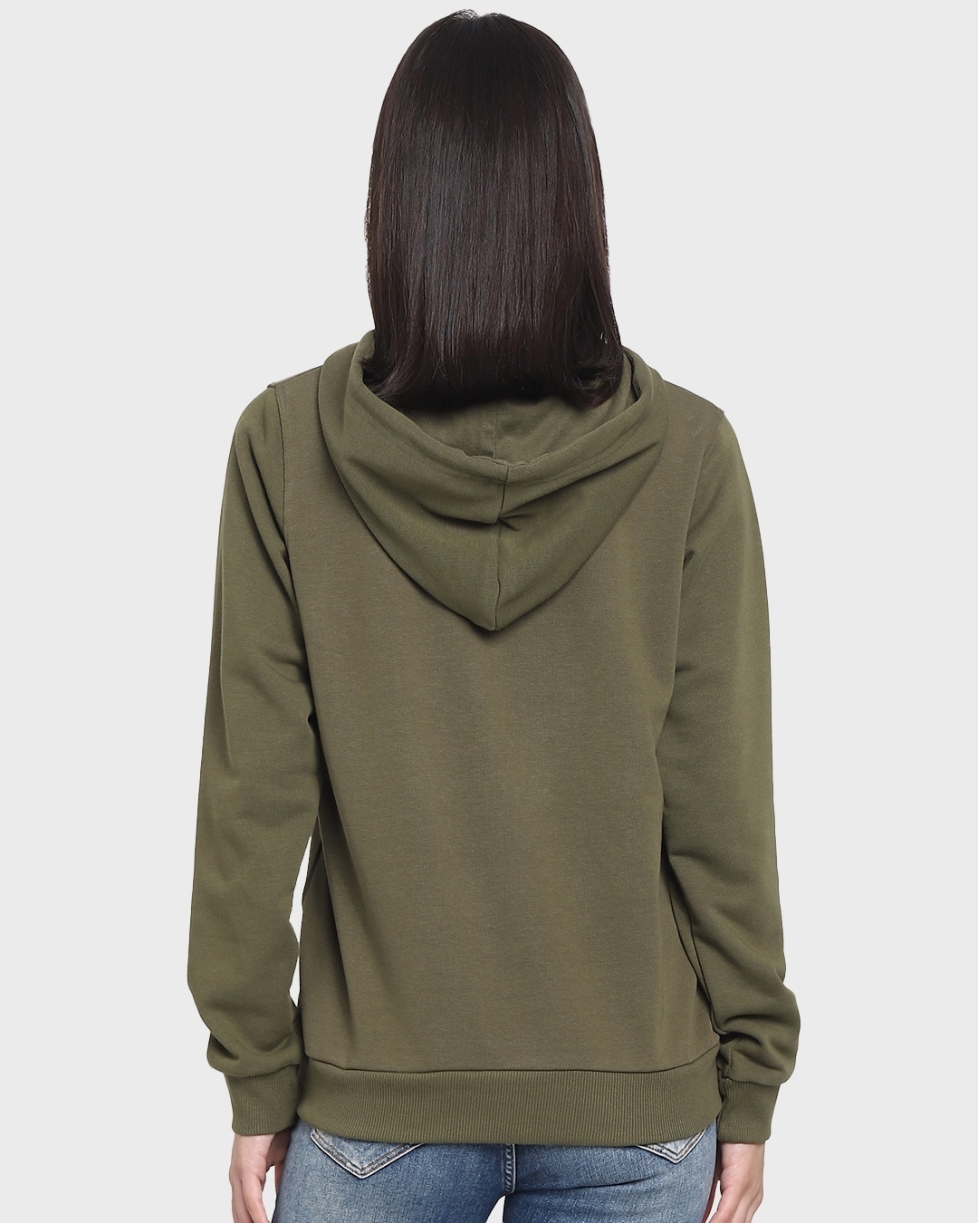 Shop Women's Olive Printed Sweatshirt-Design