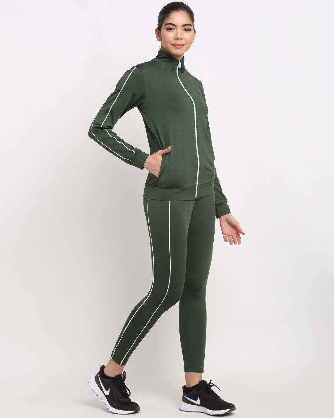 Shop Women's Olive Sweat Wicking Tights