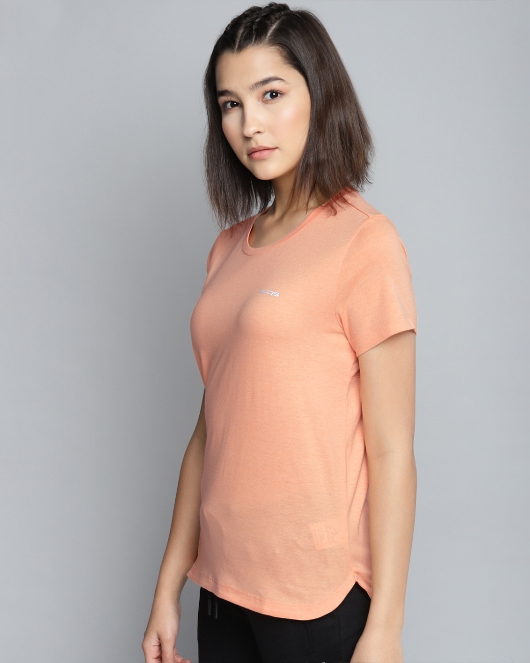 Shop Women's Orange Slim Fit Cotton T-shirt-Back