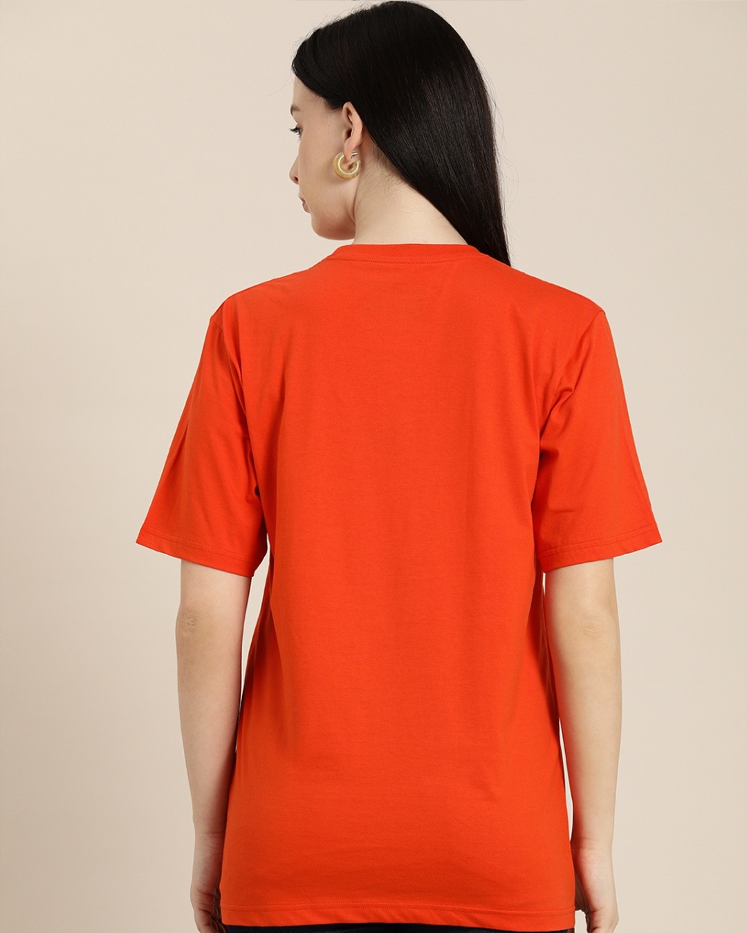 Buy Women's Orange Typography Oversized Tshirt for Women Orange Online