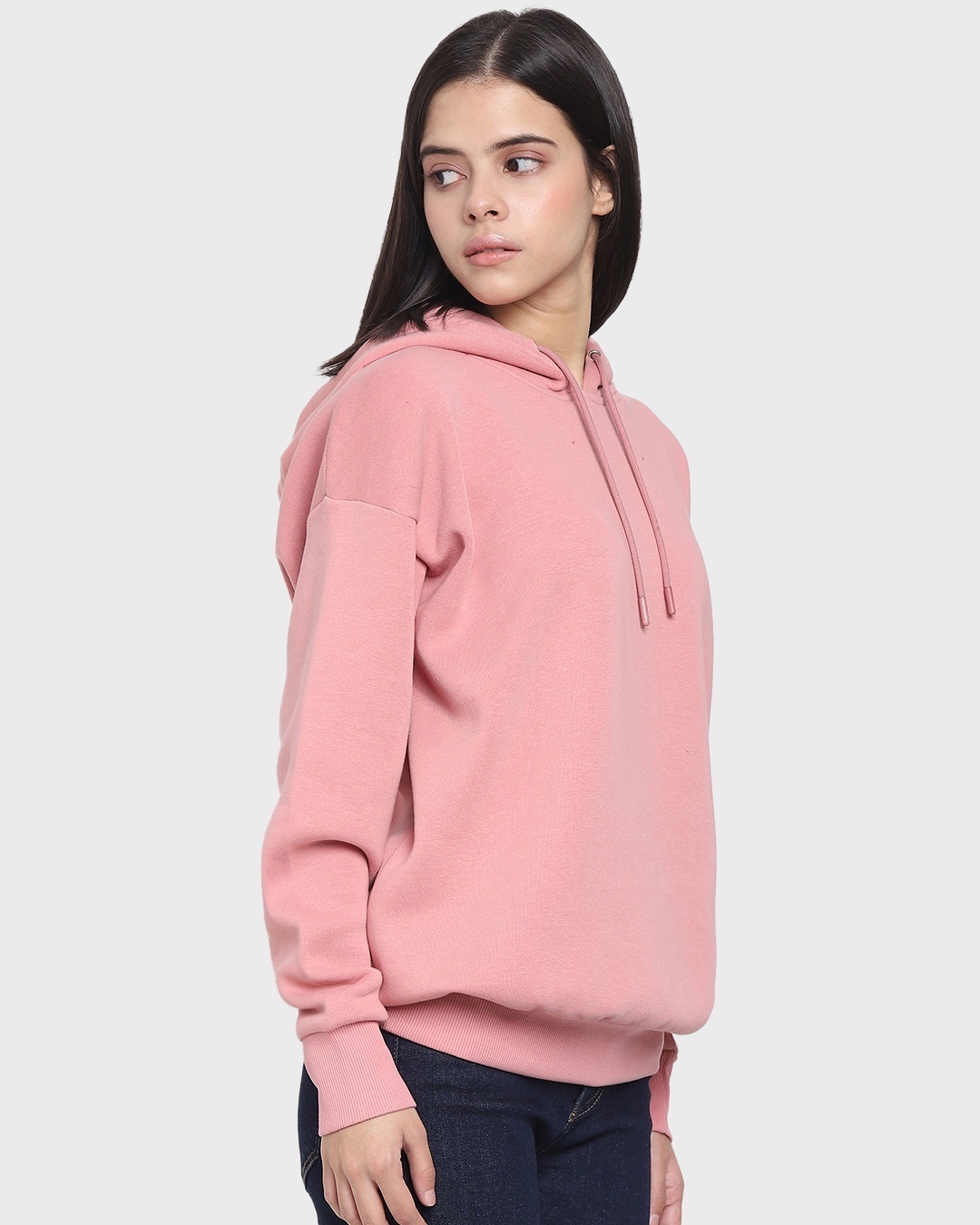 Shop Women's Pink Oversized Hoodie-Back