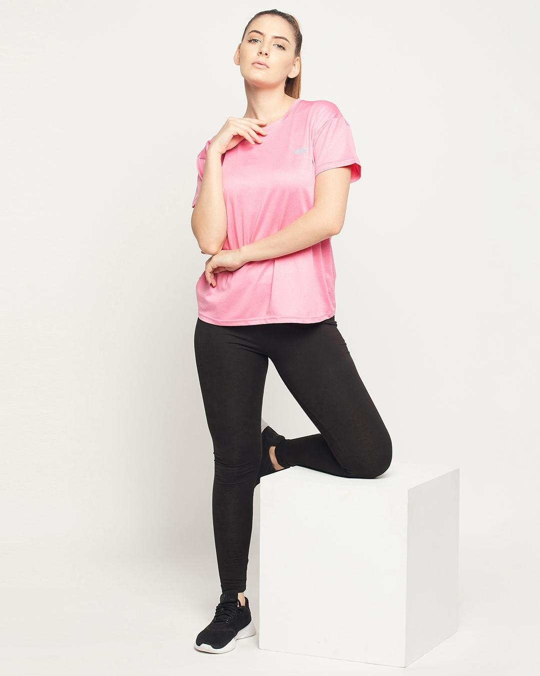 Shop Women's Pink Activewear T-shirt
