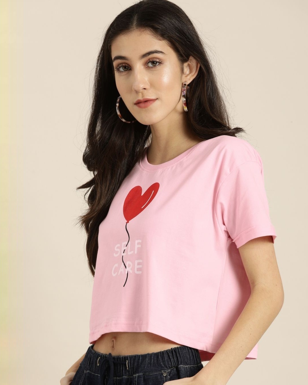 Shop Women's Pink Graphic Print T-shirt-Design