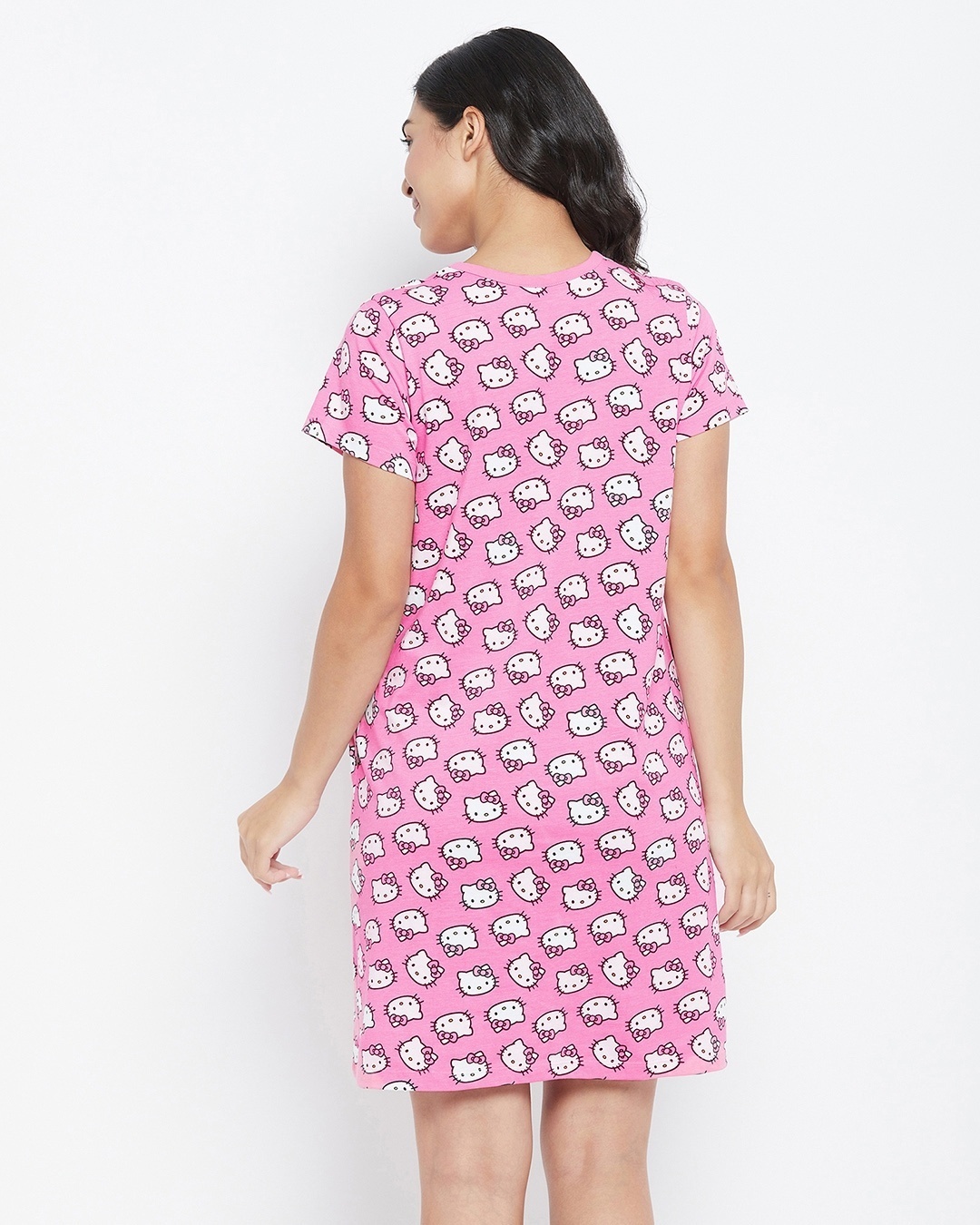 Shop Women's Pink Hello Kitty Printed Dress-Design
