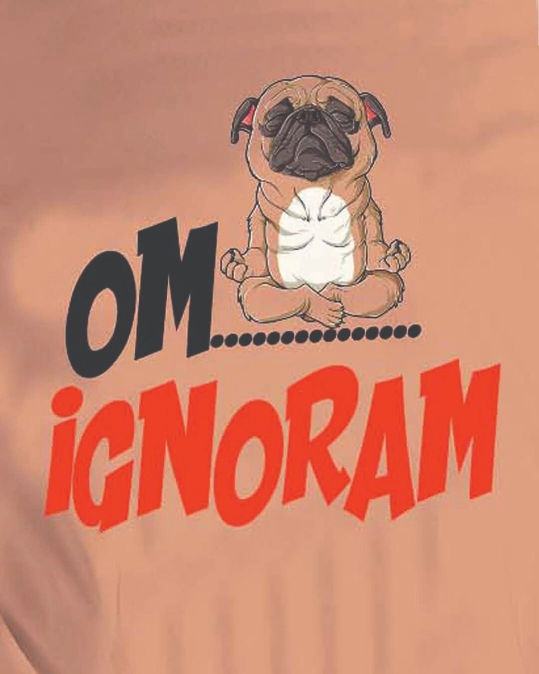 Shop Women's Pink Om Ignoram Premium Cotton T-shirt-Full