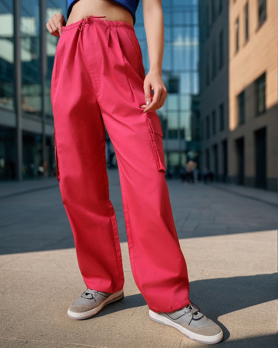 pink trouser combination