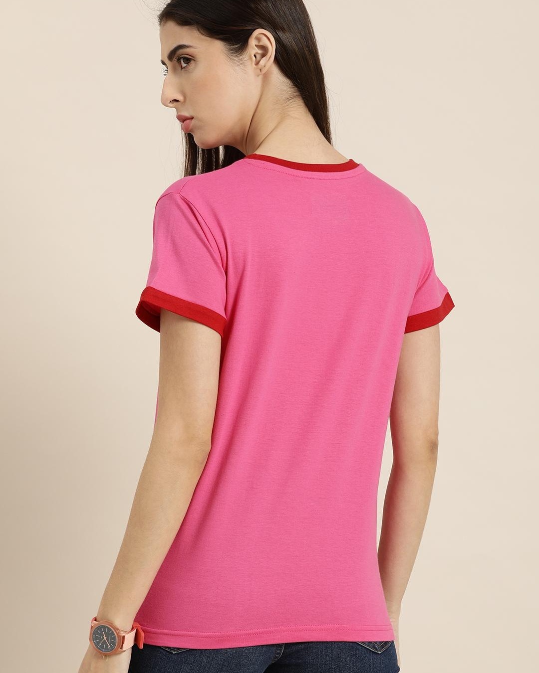 Shop Women's Pink Sunshine Typography T-shirt-Design