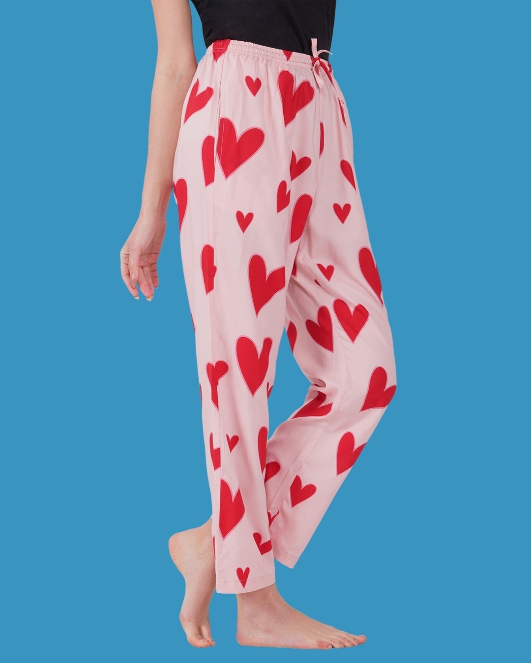 Shop Women's Pink Sweetheart All Over Printed Pyjamas-Back