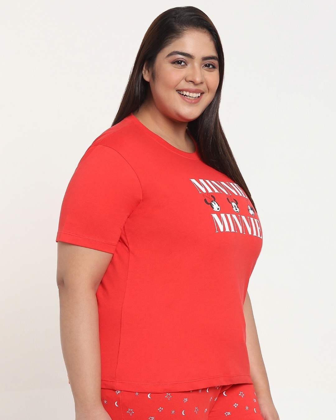 Shop Women's Plus Size Round Neck Lounge T-Shirt-Back