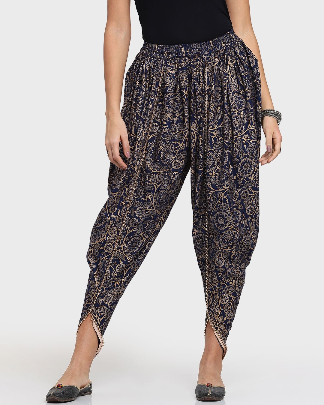 Ladies Cotton Pleated Printed Dhoti Pant, Waist Size: 26-30Inch at Rs  225/piece in Jaipur