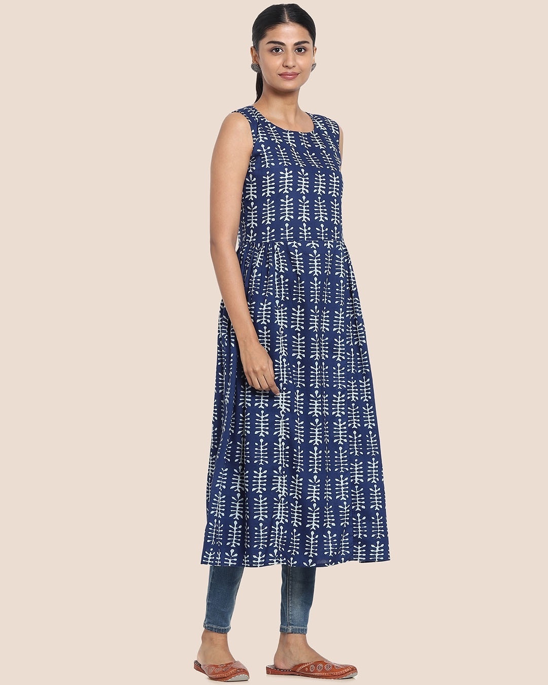 Shop Women's Printed Long Kurti Dress-Design