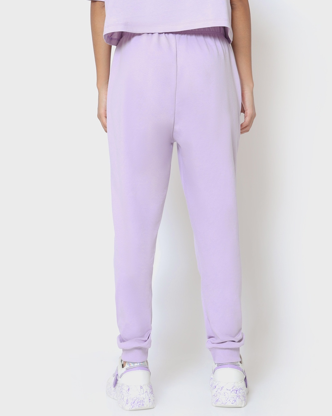 Shop Women's Purple BTS Typography Relaxed Fit Joggers-Design