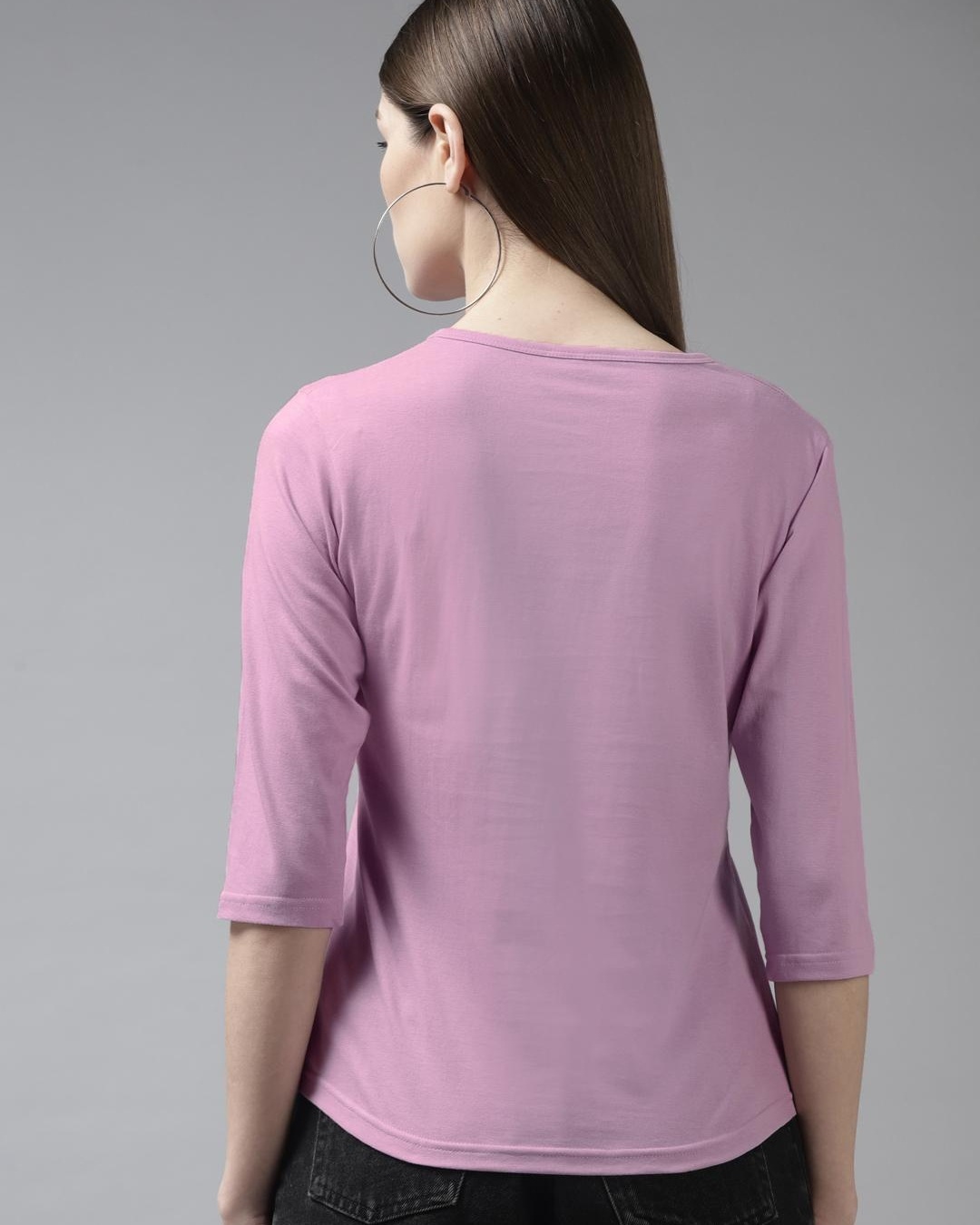 Shop Women's Purple Henley  T-shirt-Design